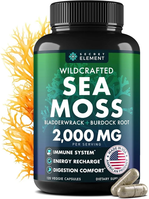 Secret Element Sea Moss 바다이끼 120베지캡슐, 120정, 1개 - 쿠팡