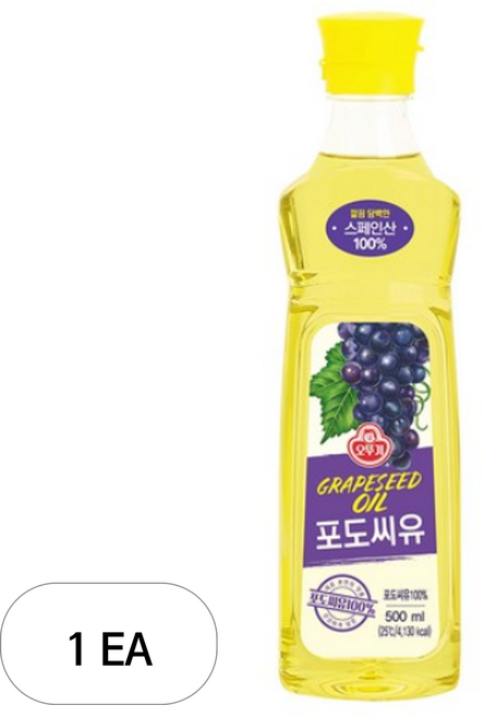 포도씨유 오뚜기 프레스코포도씨유500ml, 500ml, 1개