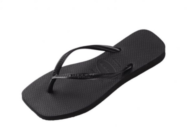 하바이아나스 슬림 스퀘어 플립플랍 쪼리 블랙 123341