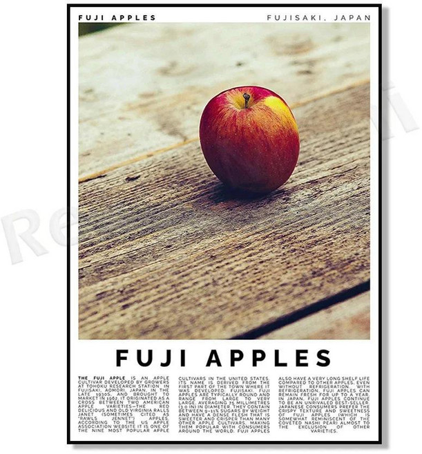 리치 아카이 과라나 수박 자보 두리안 람부탄 망고스틴 구아바 바나나 사과 과일 장식 주방 포스터, 1개, 13. 9 / G. 50x70cm Canvas