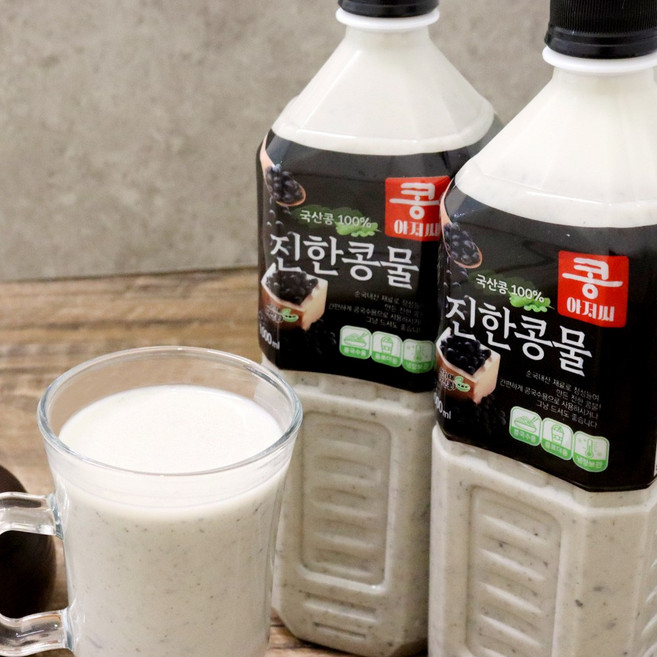 (여름별미강추!!) 국산콩으로 직접 갈아 만든 콩아저씨 서리태 콩물, 3개, 1L