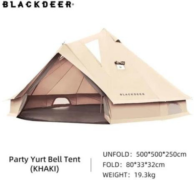 몽골 천막 BLACKDEER 텐트 야외 캠핑 가족 피크닉 초경량 피라미드 럭셔리 자이언트 하우스 8 인 사계절 캠페인, 1) Khaki