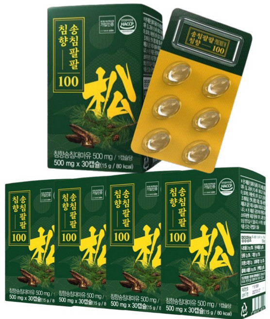 [쇼핑브로] 송침팔팔 침향 100 솔잎추출 솔잎증류액 송침유 침향 대마유, 4세트