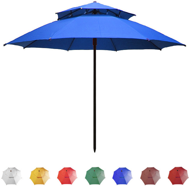 도레미파라솔 국산 2단 8각 엔틱 파라솔, 블루