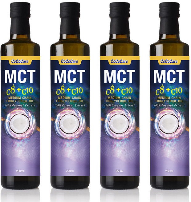 CoCoCare MCT油 C8+C10 中鍊三酸甘油酯油 250ml 椰子萃取, 4個
