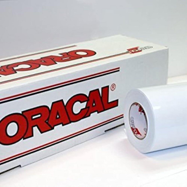 ORACAL 651 매트 블랙 비닐 공예 커터 및 사인 커터용 61cm x 3m(24인치 10피트) 롤, 광택 화이트