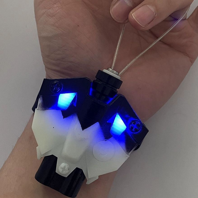 스파이더맨 거미줄 발사기 웹슈터 무기 자동 코스튬, 1개, 초월2 블랙 업그레이드 버전