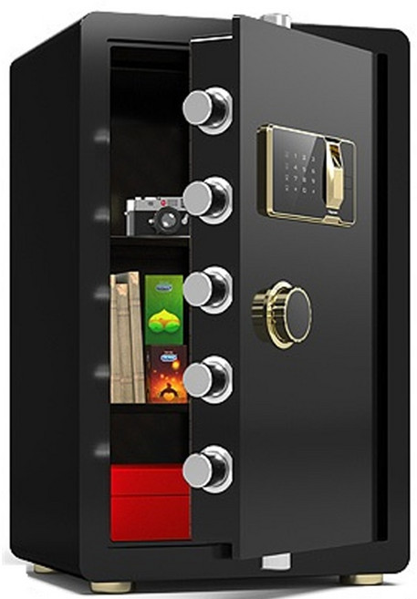保險箱 指紋密碼鑰匙三開鎖, 高60公分指紋+密碼+鑰匙 保險箱