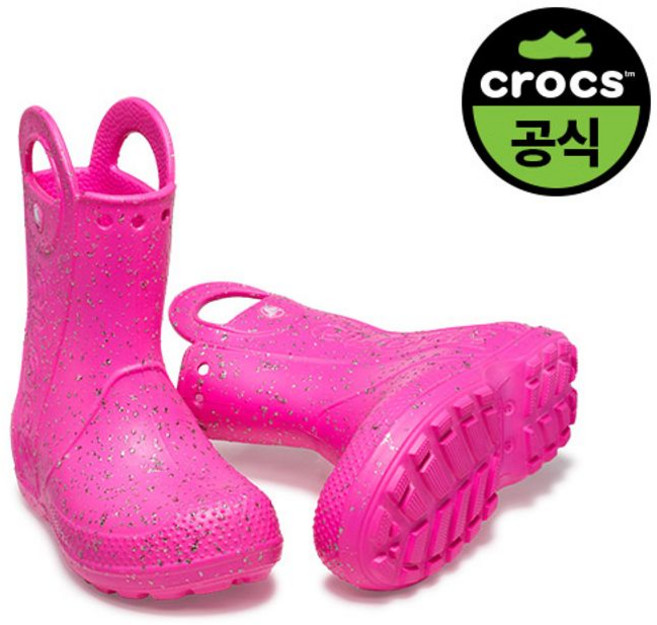 [크록스] 크록스공식 키즈 HANDLE IT GLITTER RAIN BOOT K PCR 24SKBT210391