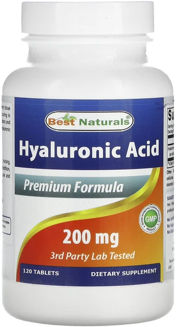 Best Naturals 히알루론산 200mg 120정, 1개 - 쿠팡