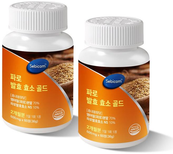 바이탈나인 파로 발효 효소 골드 600mg, 2개, 60정