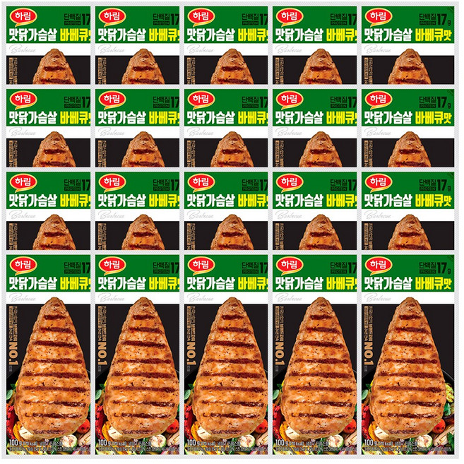닭고기몰 하림 맛닭 닭가슴살 바베큐맛 100G 20개