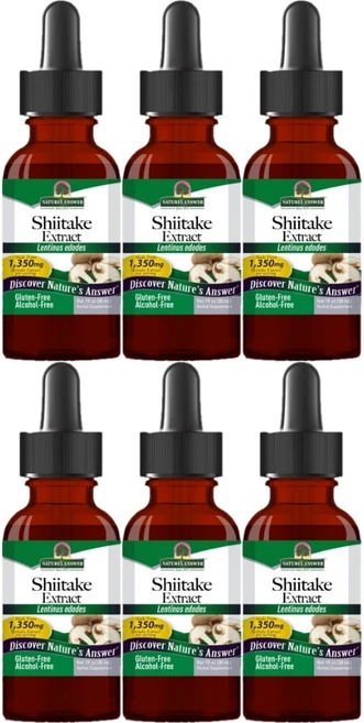 네이처스앤서 고흡수 표고버섯 추출물 1350mg 액상 액체, 6팩, 30ml - 쿠팡