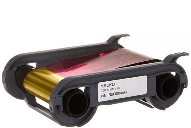Evolis 소모품 YMCKO 컬러 리본 기본 호환 300 프린트 1롤 R5F008AAA, Evolis 소모품, YMCKO 컬러 리본, 기본 호환