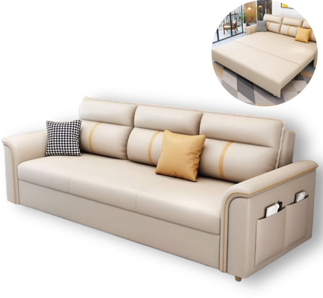 [벨로] 오염방지 접이식 소파베드 3인용 거실용 쇼파 침대 겸용 수납 소파베드 접이식쇼파베드, 스펀지, 3호