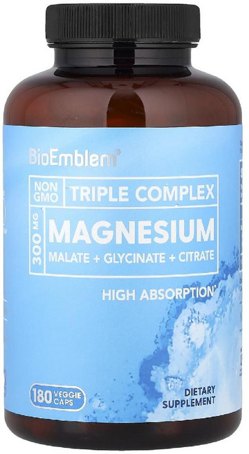 바이오엠블럼 마그네슘 300mg Triple Complex Magnesium 베지 180정, 1개