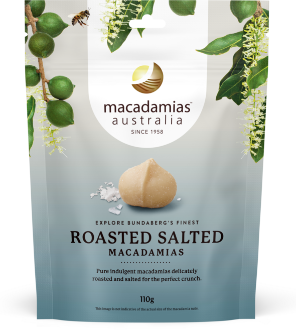 공식 마카다미아스 오스트레일리아 로스티드 솔티드 마카다미아 솔티드시즈닝 견과류, 1개, 110g