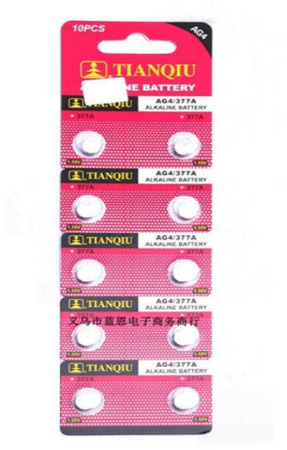 環保鈕扣電池10入 水銀電池 AG4 LR626 377A SR626SW 377S 377, 1套, 10個裝