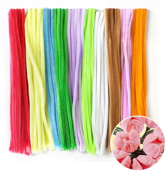 ErrifY 컬러 모루철사 공예용 DIY 만들기, 100개, 혼합색상