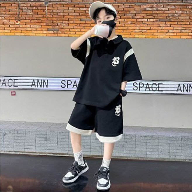 재한 주니어 초등학생 캐주얼 카라 상하복세트 [2669]