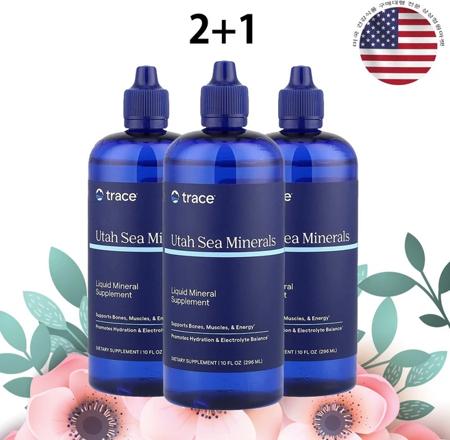 트레이스 유타 씨 Utah Sea 미네랄 296ml(30회 분) x 3병, 3개, 296ml - 쿠팡