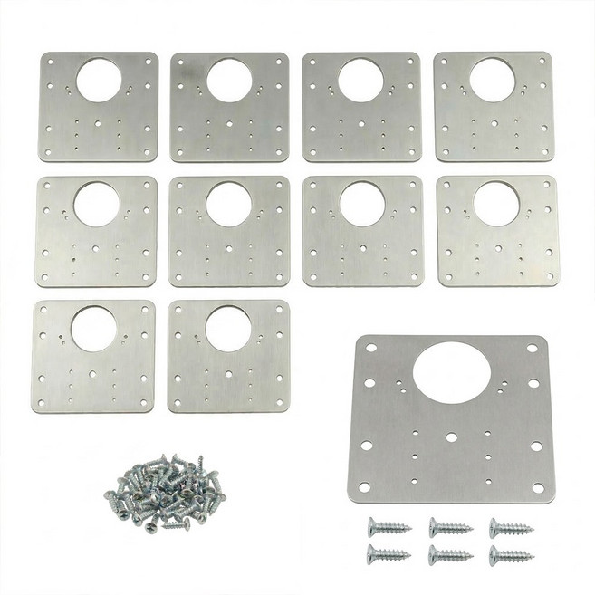 가구 싱크대 문수리 경첩보강판 대형 90x90mm 10세트