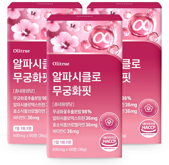 올리트루 알파CD 무궁화핏, 3개, 60정