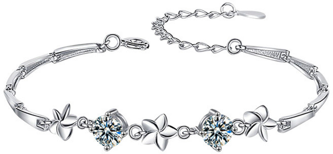 GRA 인증서/S925 실버 모이사나이트 오엽초 팔찌 여성 인스타 감성 마이너 행운 주얼리 + 선물 케이스 세트