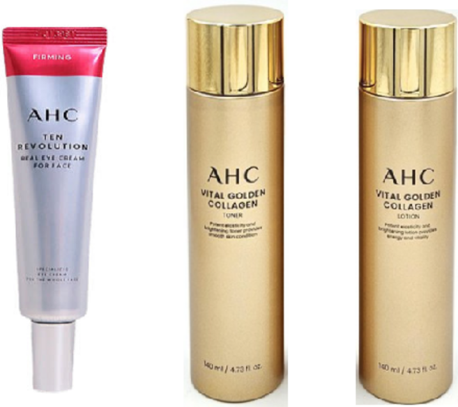 AHC 바이탈 골든 콜라겐 토너 + 로션 + 텐 레볼루션 리얼 아이크림 35ml, 1세트