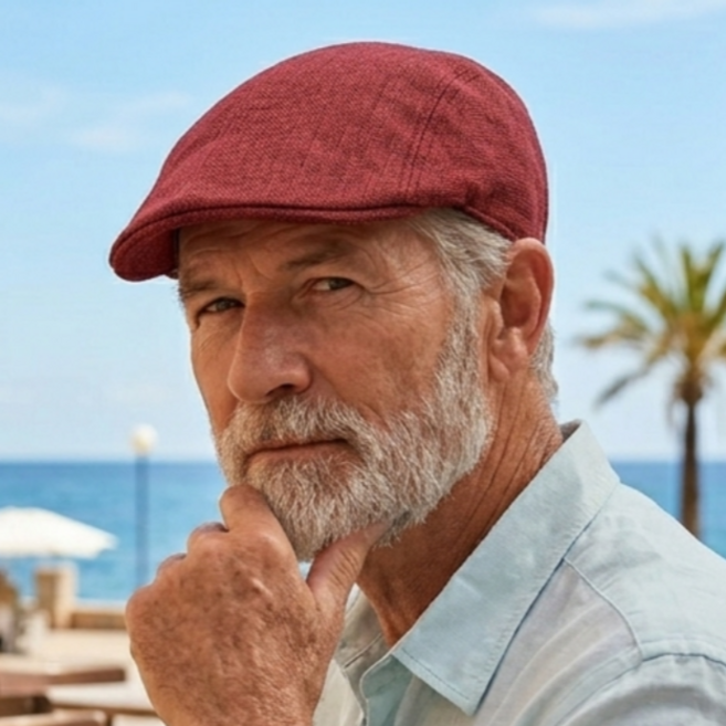 낭만삼춘 C03 심플한 통기성 중년 남성 사계절 헌팅캡