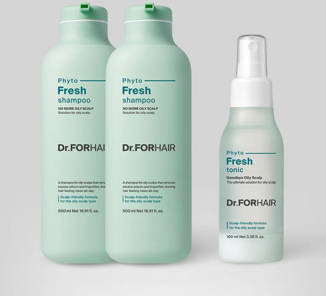 닥터포헤어 피토프레시 샴푸 500mlX2 + 피토프레시 토닉 100ml 지성두피 케어 세트, 1개