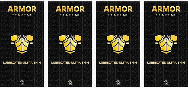 아머 루브리케이트 울트라씬 콘돔, 12개입, 4박스