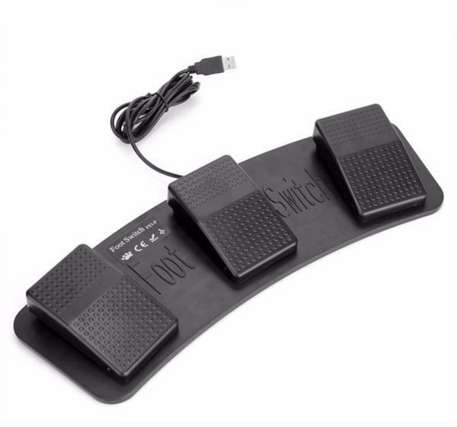 비엠 리니지발판 3채널 USB 풋스위치 단축키 핫키 게임용 발판 스위치, 1개