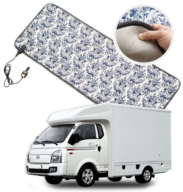 코지 자동차 열선시트 뒷좌석 차박 온열매트용품 캠핑 6단 다이얼 전기장판 12볼트 24볼트 매트 12V 24V, 1개