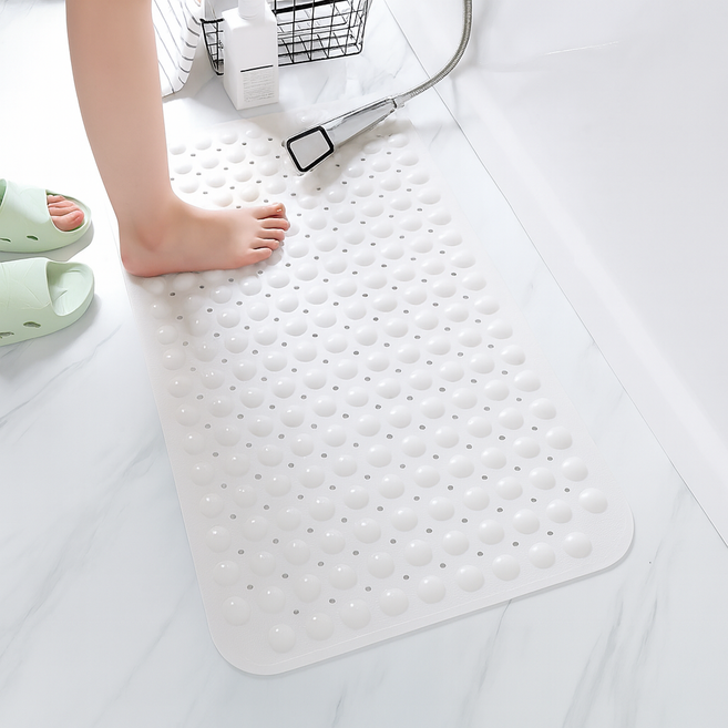 호텔 욕실 화장실 두꺼운 버블 미끄럼방지 발매트, 화이트 37*71cm