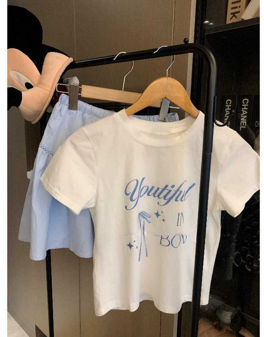 언니네산지직송 13회 염정아 티셔츠 레터링 라운드 반팔 티 데일리 꾸안꾸