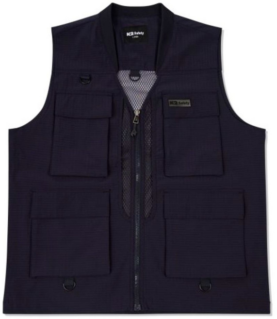 케이투세이프티 워크웨어 안전 조끼 VE-2603, NAVY, 1개
