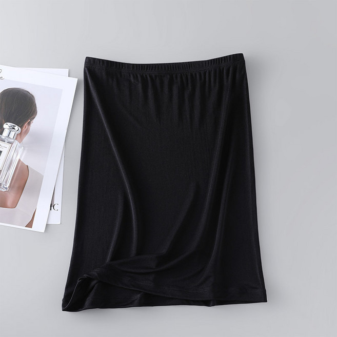 桑蠶絲女款防走光半身裙 真絲透氣五分內搭襯裙