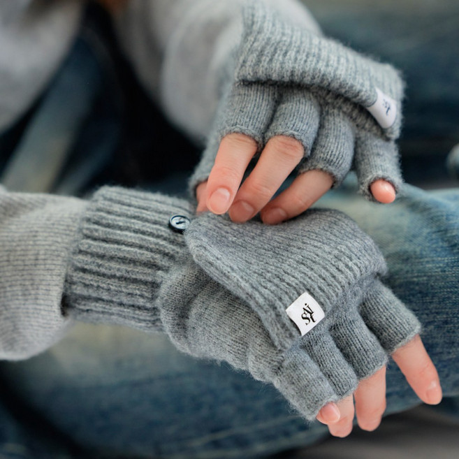 세인트새틴 포미 니트 핑거리스 손모아 반장갑