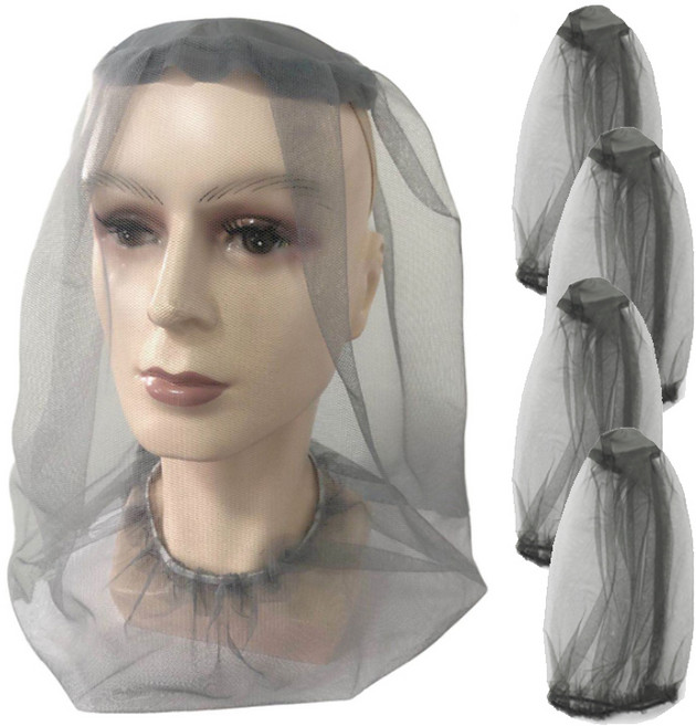 본라이프 얼굴보호 방충망 대 그물 머리모기장 모자위에 쓰는 대형 모기장 등산낚시모기장 벌초 캠핑 농사 양봉작업 등산모기장 방충모자 모기 말벌차단 그물모기장 모자 방충망사, FREE, 4개, 그레이회색