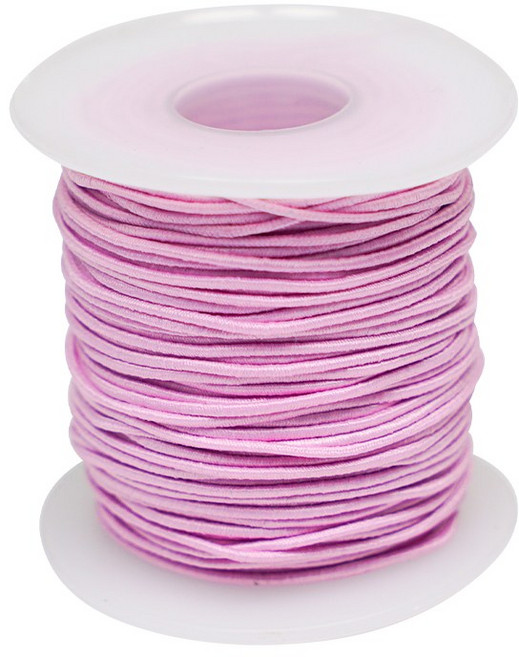 디어플레이스 탄성 고무줄 팔찌 염주 만들기, 1개, 06 페일핑크 45m_1.2mm