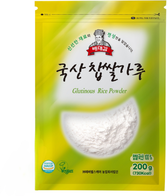 배대감 국산 찹쌀가루, 200g, 2개