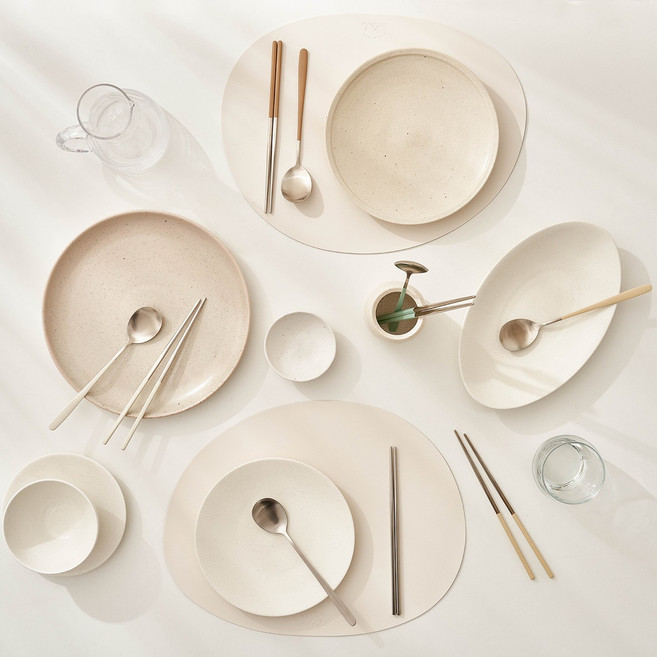 얼라이브즈 라우엘 컬러 304 스텐 커트러리 구르메 4인 수저세트 (5colors) 숟가락4P+젓가락4P, 1세트, 실버