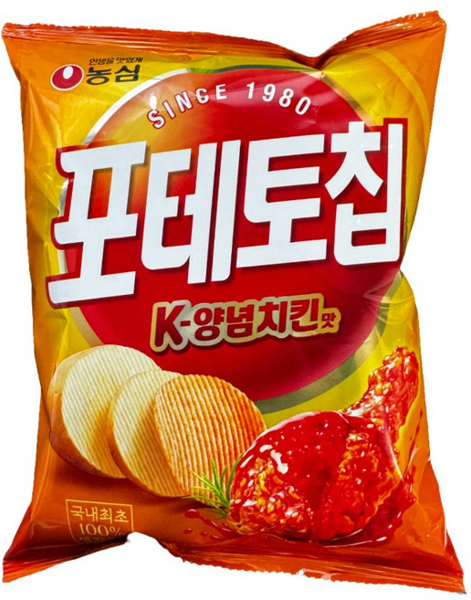 농심 포테이토칩 K양념치킨맛 과자, 11개, 50g