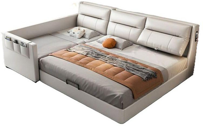 가족 대형 침대 패밀리 저상형 가드 매트리스 프레임 매트 분리형 침실 평상형, 1.5m 메인 침대 + 0.9m 보조 침대