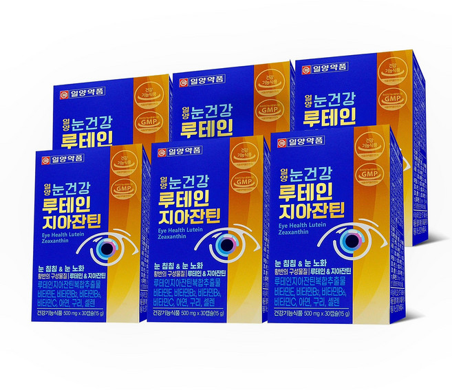 일양약품 눈건강 루테인 지아잔틴, 6박스, 30정