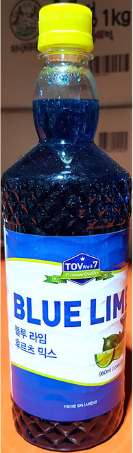 블루라임 후르츠믹스(토브웰7 950ml) 업소용 라임 농축액, 950ml