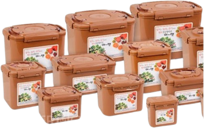 이젠 황토 진공 항아리 사각 12L 김치통 오이지 장아찌류 매실통 된장 고추장 절임류 장류 쌀보관용기 누름독 누름통, 12L: 32cm x 23cm x 23cm(높이), 1개