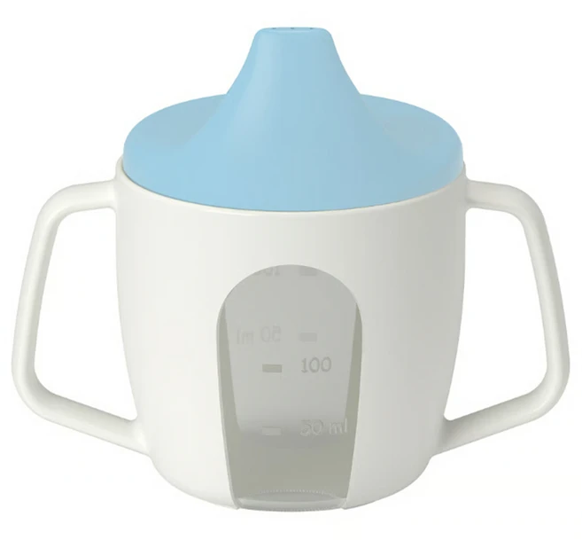 이케아 뵈리아 유아용 물컵, 화이트블루, 200ml - 쿠팡