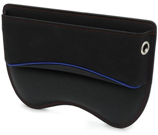 액티비안 블랙 가죽 C56 스웨이드 자동차 사이드포켓 틈새 수납함 용품 차량수납용 CD 카드 다용도포켓